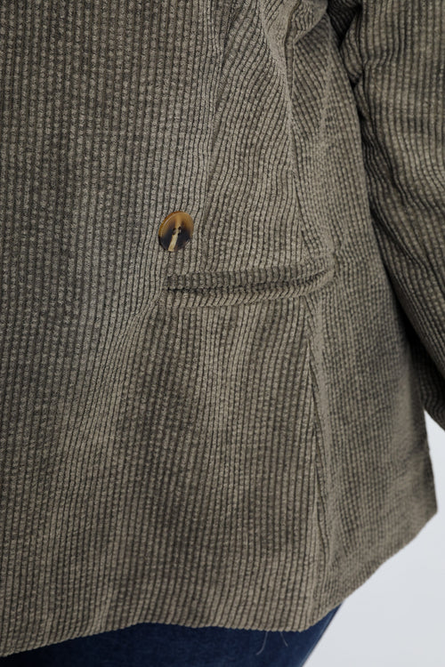 Blazer en velours doublé imprimé peau de bête-Paprika-5