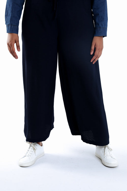Pantalon large 7/8 uni-Paprika-4