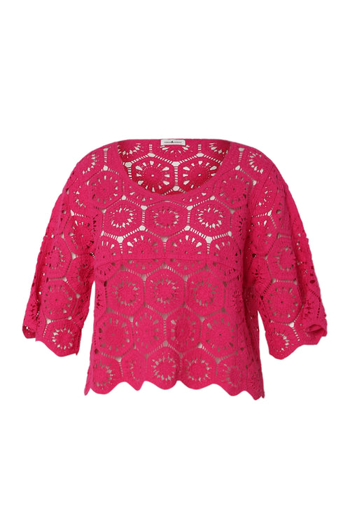 Pull en crochet uni-Paprika-10