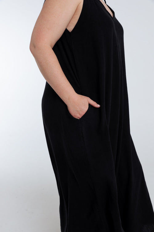 Combinaison en lin et viscose unie-Paprika-6