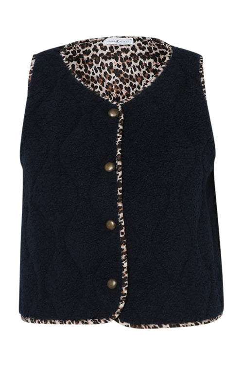 Gilet maille bouclette uni-Paprika-10