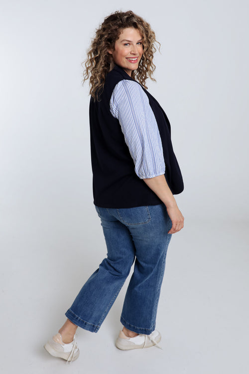 Effen blazer gilet-Paprika-2