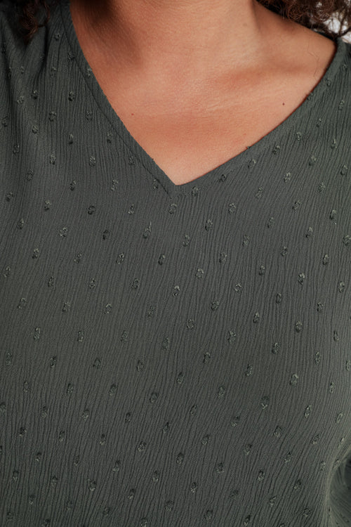Blouse en viscose unie-Paprika-4