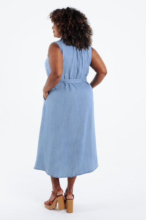 Robe en tencel unie-Paprika-2