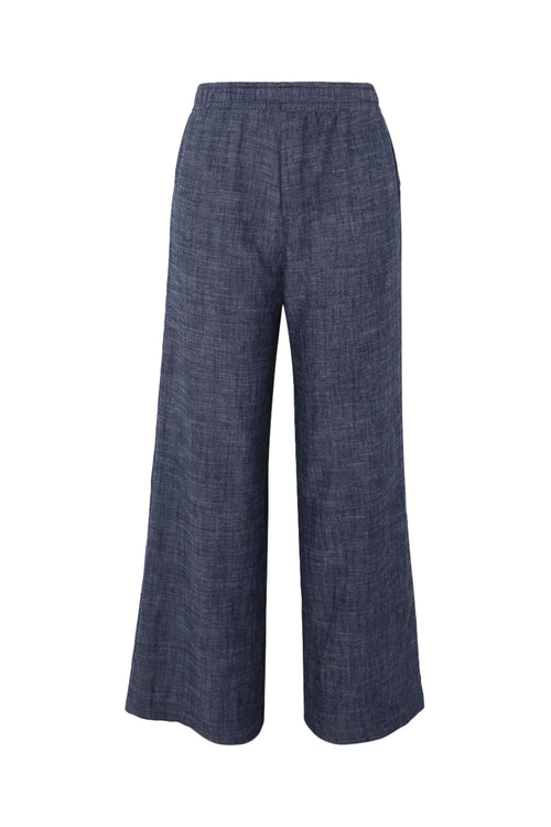 Pantalon large en lin uni-Paprika-10