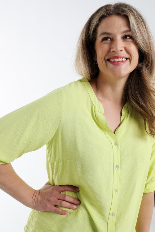 Blouse van viscose effen-Paprika-4