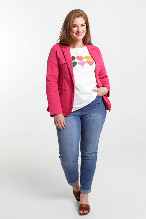 Blazer en coton-Paprika-7