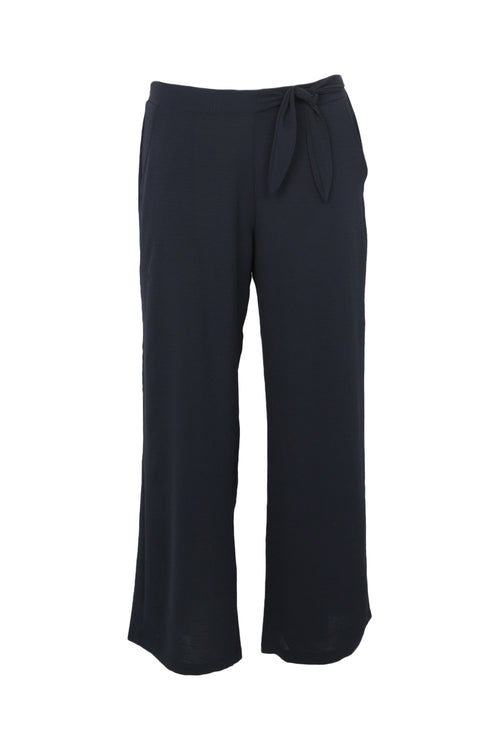 Losse, effen broek met geknoopte riem-Paprika-9