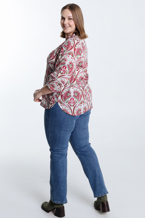 Blouse met paisleyprint-Paprika-2