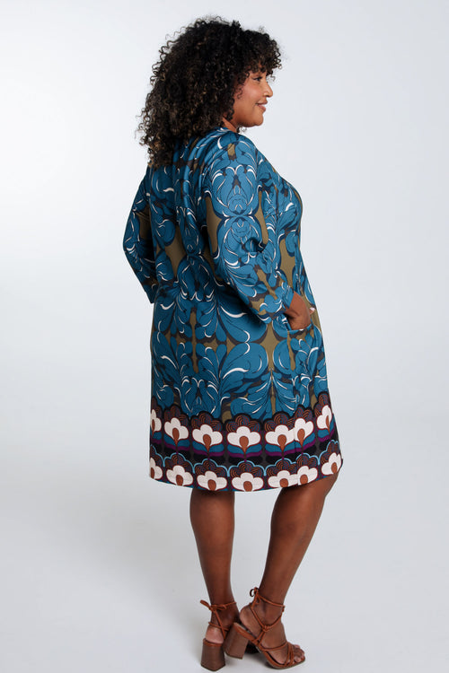 Robe housse imprimé graphique-Paprika-2