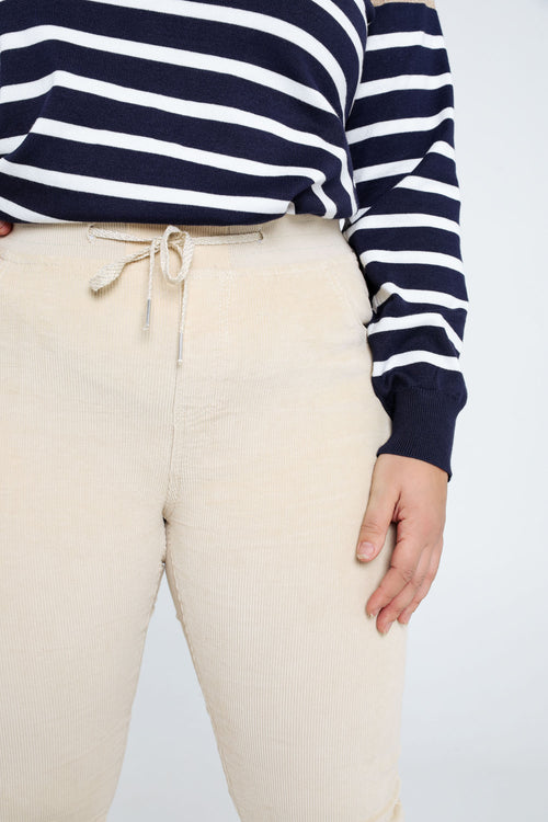 Jegging slim en velours-Paprika-5