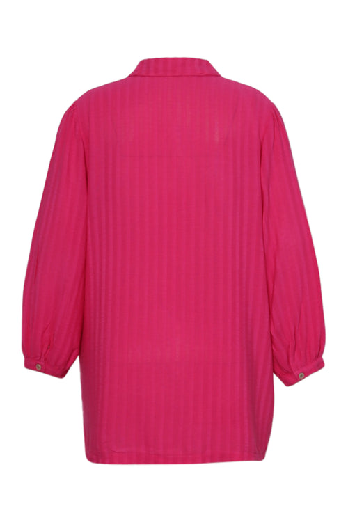 Effen viscose overhemd-Paprika-2