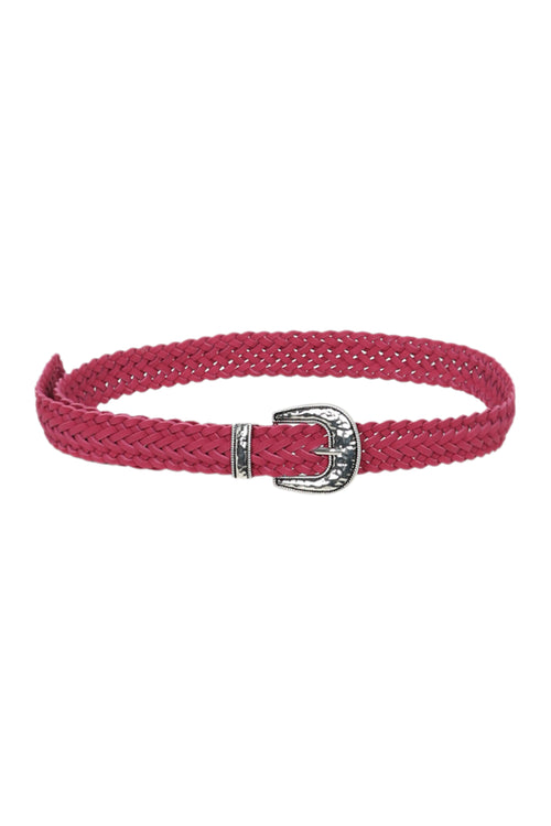 Gevlochten riem met westerse gesp-Paprika-2