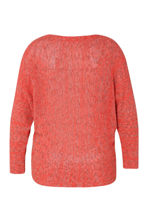 Pull maill fantaisie uni-Paprika-11