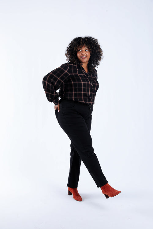 Effen rechte Jegging Lolly-Paprika-5