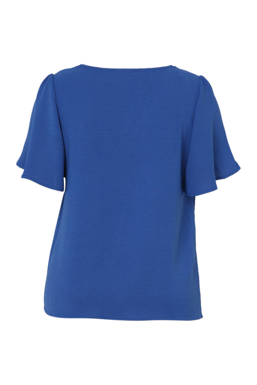 Blouse unie détail lurex-Paprika-11