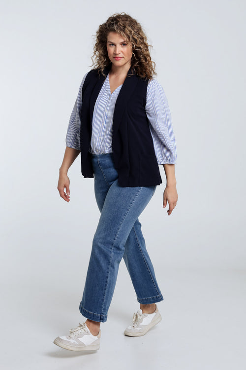 Effen blazer gilet-Paprika-8