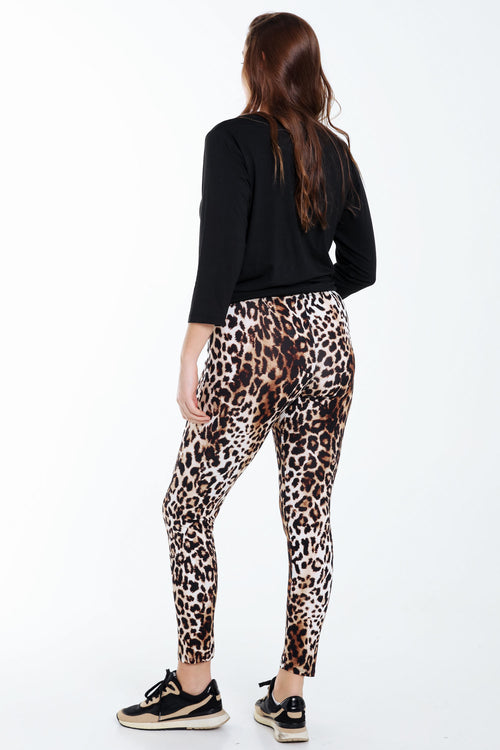 Legging léopard en viscose-Paprika-2