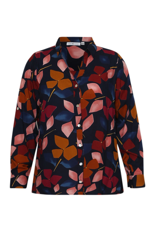 Blouse van viscose met bloemenprint-Paprika-1