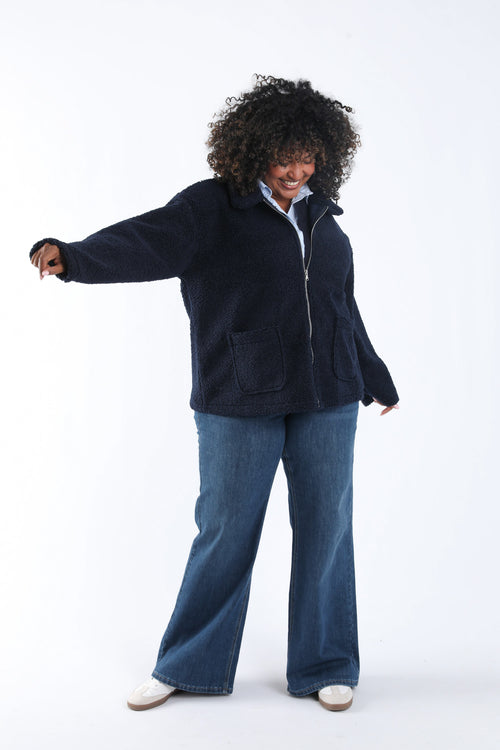 Manteau teddy uni-Paprika-5