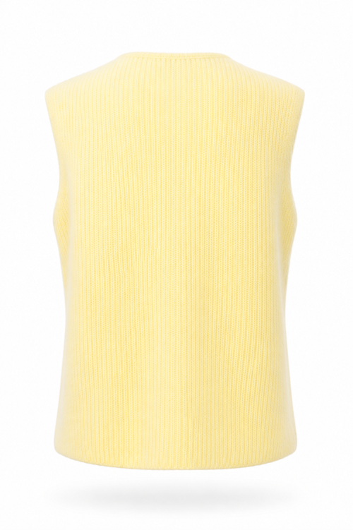 Effen mouwloos gilet-Paprika-1