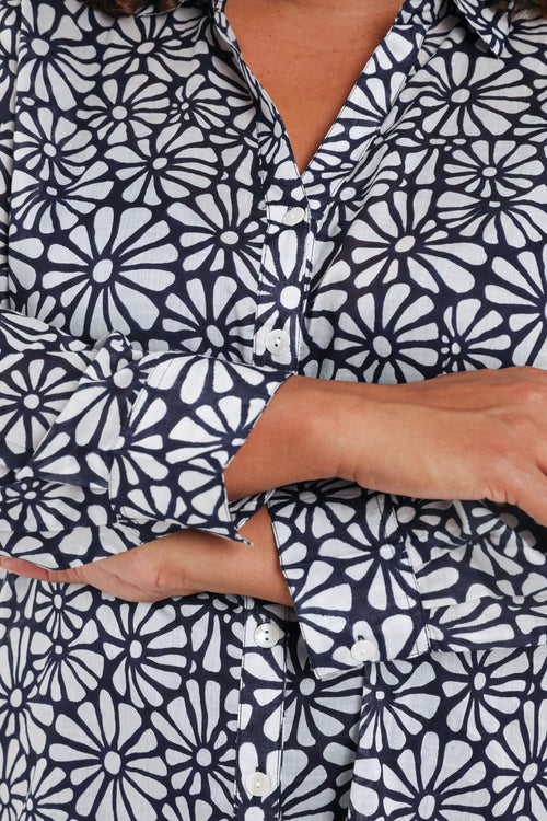 Blouse van katoen met bloemenprint-Paprika-5