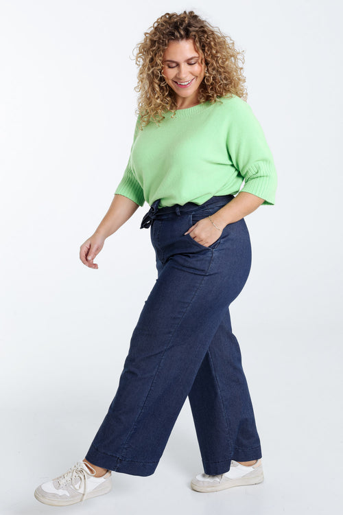 Jeans large avec ceinture-Paprika-8