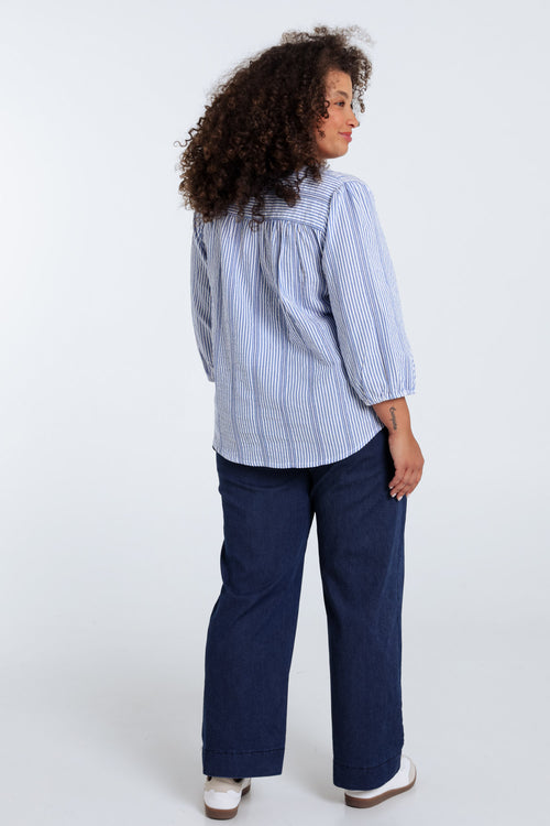 Blouse rayée en coton-Paprika-2