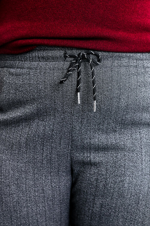 Wijd gemêleerde broek-Paprika-3