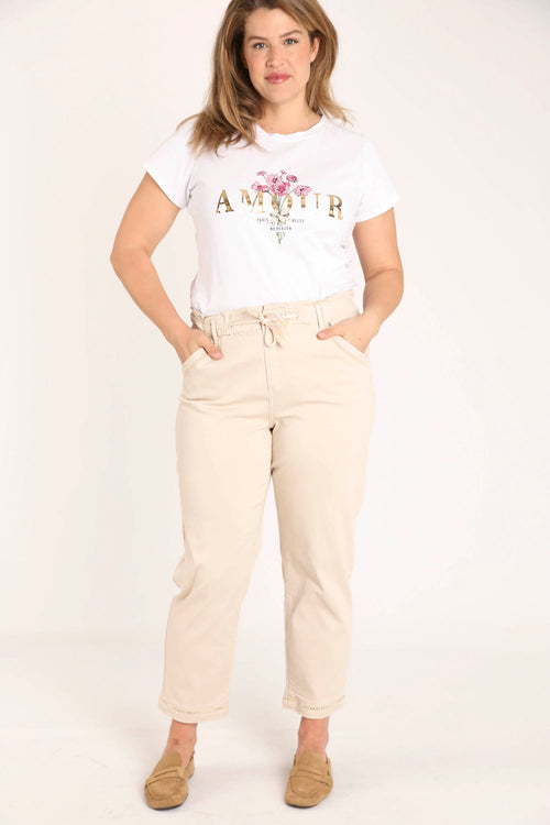 Chino en coton uni-Paprika-2