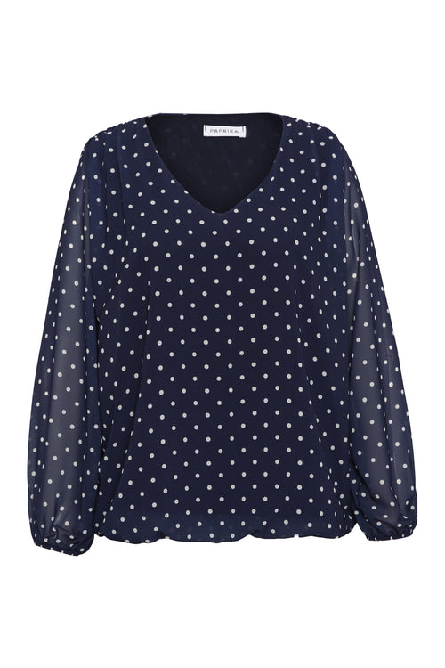 Blouse imprimé pois-Paprika-1