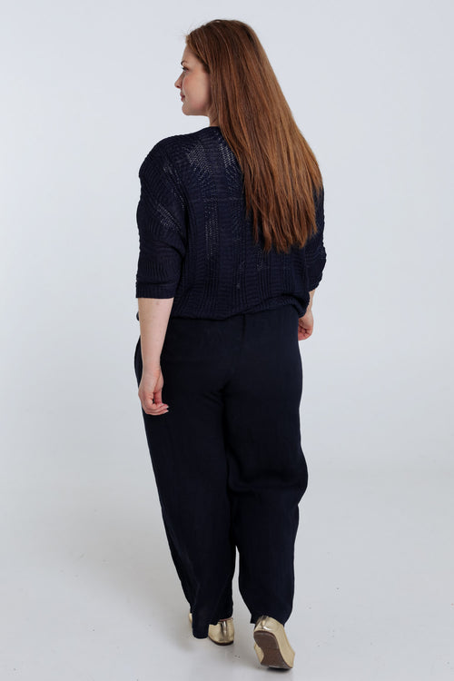 Gilet ajouré uni-Paprika-2