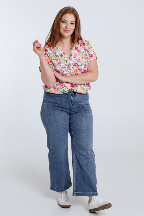 Jegging 7/5 jambes larges-Paprika-8
