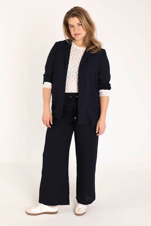 Zachte blazer van effen viscose-Paprika-9
