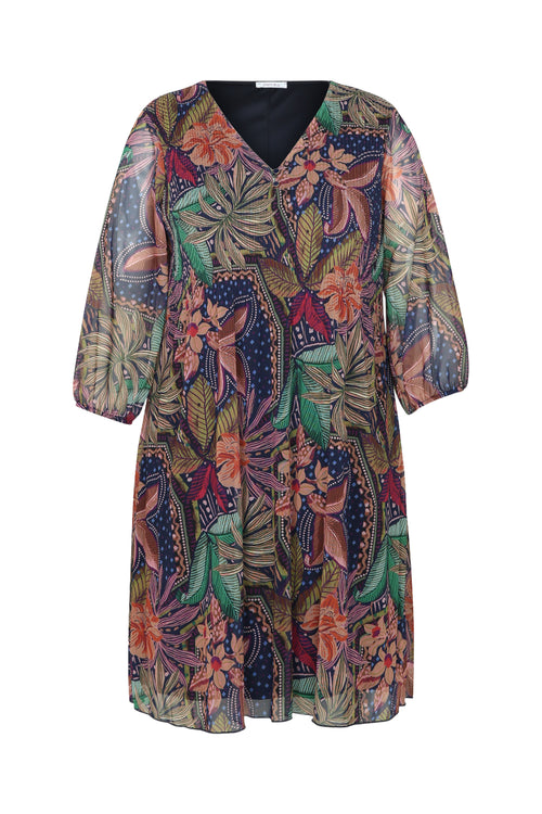 Robe en résille plissée-Paprika-10