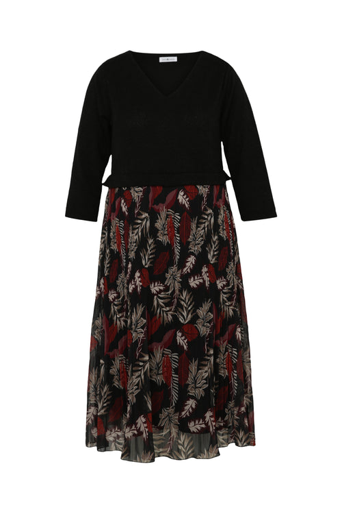 2 in 1 warme gebreide jurk-Paprika-10