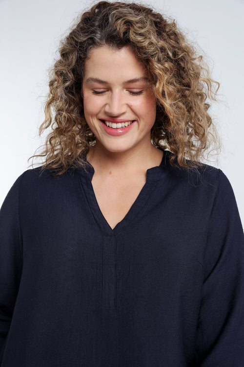 Robe tunique unie-Paprika-3