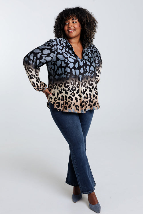 Blouse en viscose imprimé peu de bête-Paprika-7