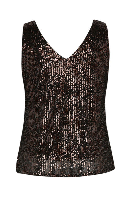 Top sans manches à paillettes-Paprika-11