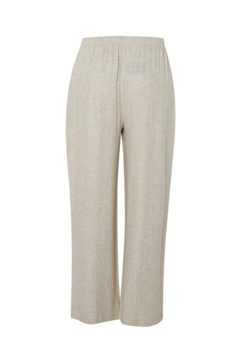 Linnen en viscose broek met lurexdetail-Paprika-11