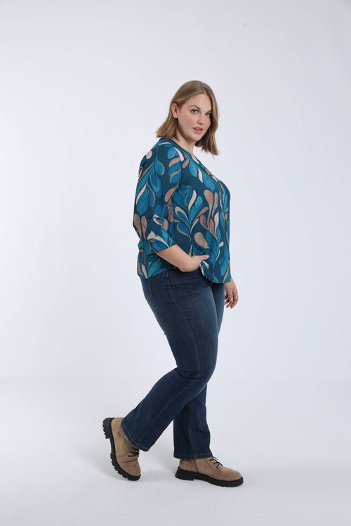 Blouse imprimé graphique-Paprika-7