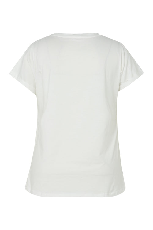 Katoenen T-shirt met gekleurde print en pailletten-Paprika-11
