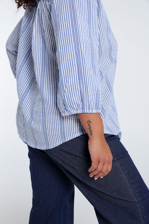 Blouse rayée en coton-Paprika-3