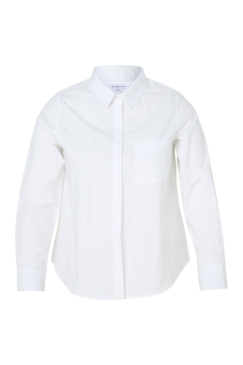 Chemisier en coton uni-Paprika-10