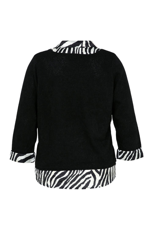 2 in 1 trui met zebraprint-Paprika-11