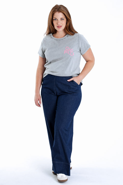T-shirt van katoen met print Cia Bella-Paprika-7