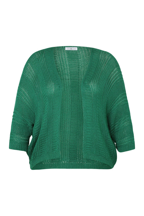 Gilet ajouré uni-Paprika-10