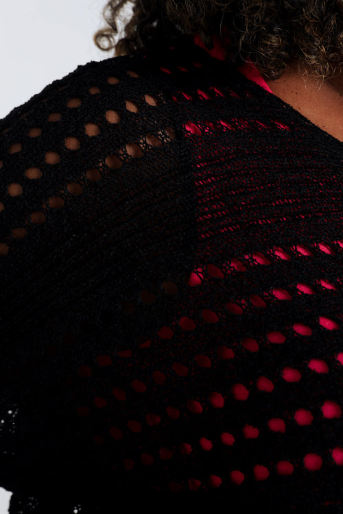 Pull filet rayé en viscose-Paprika-6