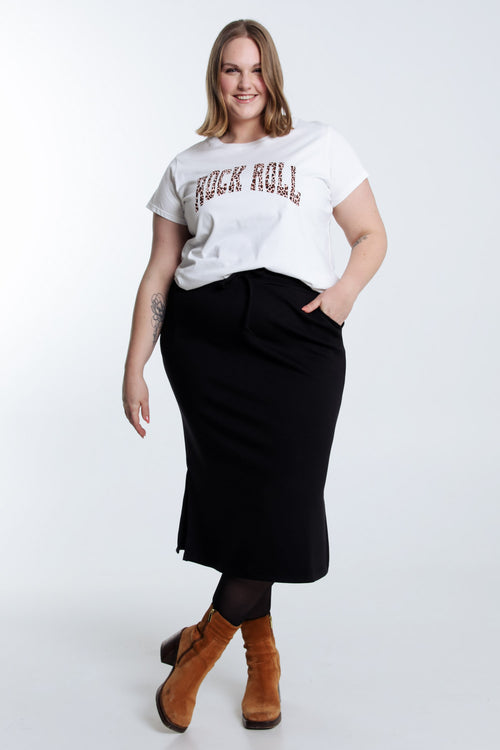 T-shirt van katoen Rock Roll-Paprika-9