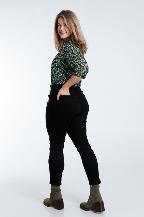 Pantalon Louise 7/8 en coton-Paprika-2